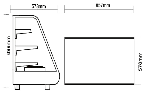 Витрина тепловая Enigma RTR-160L-2+2 - фото №2