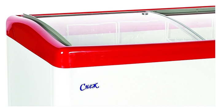 Ларь морозильный Снеж МЛГ-350 красный глянец - фото №2