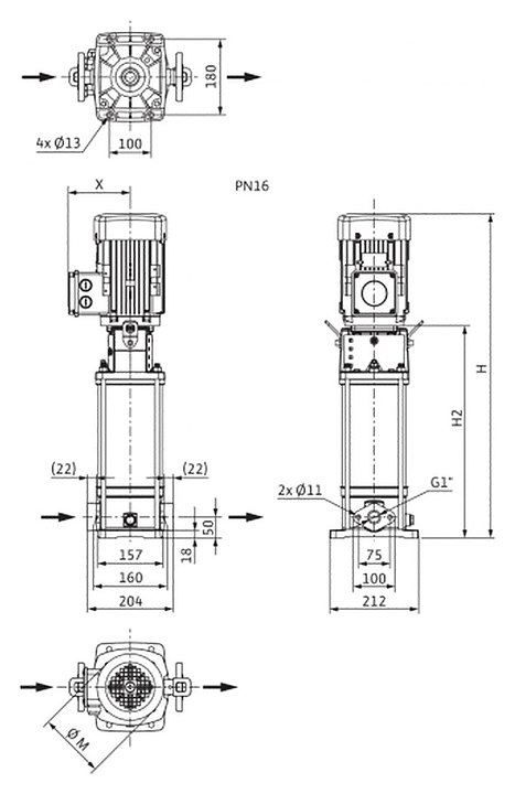 Центробежный насос Wilo Helix V 206-1/16/E/S - фото №2