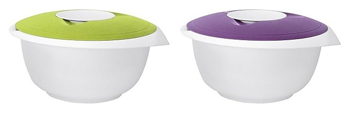 Миска для смешивания Westmark с 2 крышками? 2,5 л., зеленая - фото №3
