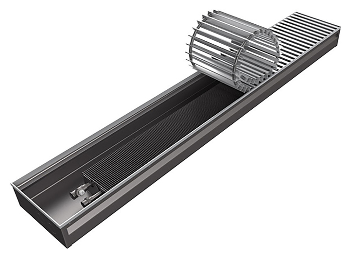 Конвектор водяного отопления KZTO Radiator Бриз 380х100х2200 2ТО - фото №1