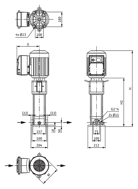 Центробежный насос Wilo HELIX VE 602-1/16/E/S - фото №2