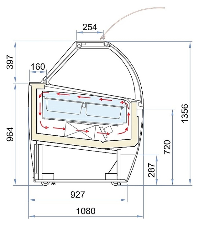 Витрина для мороженого ISA Millennium LX  155 - фото №9