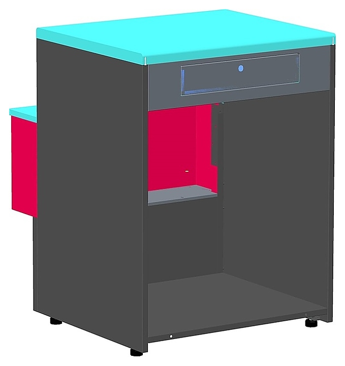 Стол расчетно-кассовый ENTECO MASTER РС-600 НЕМИГА CUBE - фото №2