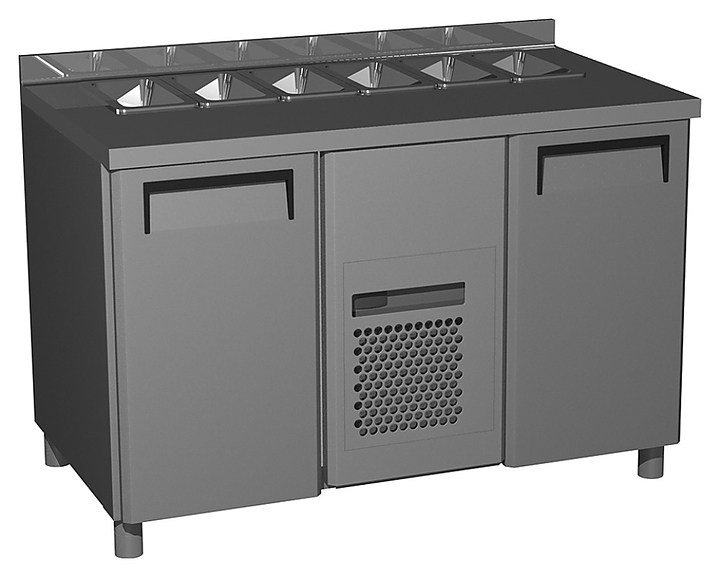 Холодильный стол для салатов Carboma T70 M2sal-1-G 9006 (SL 2GNG 1/6) - фото №1