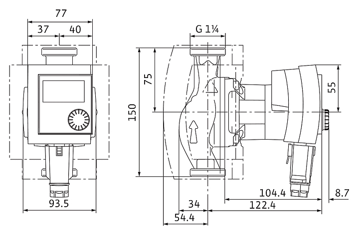 Циркуляционный насос Wilo Stratos PICO-Z 20/1-6 - фото №2