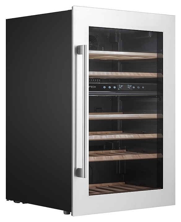 Винный шкаф Temptech Oslo OZ90DX двухзонный серебристый - фото №4