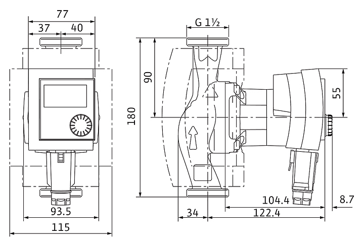 Циркуляционный насос Wilo Stratos PICO-Z 25/1-6 - фото №2