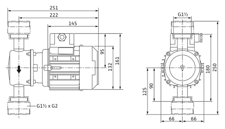 Циркуляционный насос Wilo VeroLine IP-Z 25/2 DM - фото №2