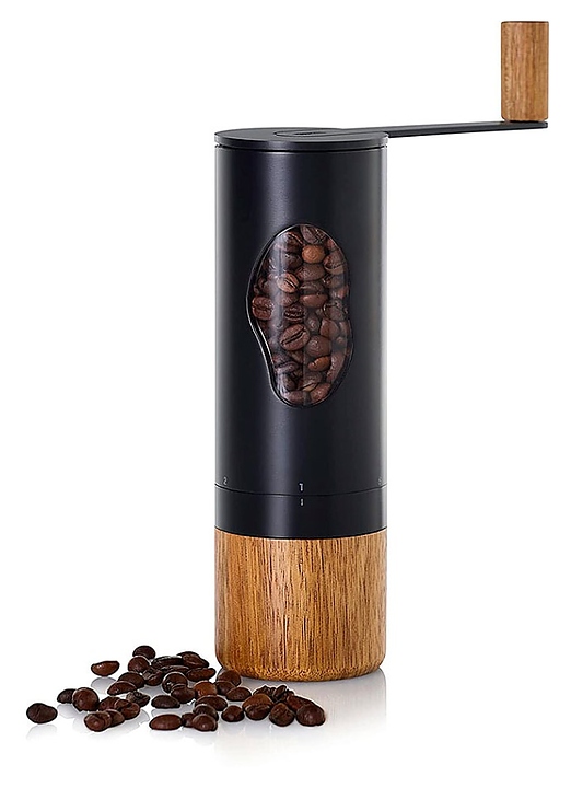 Кофемолка ручная Adhoc Mrs. Bean MC03, дерево акации / черный - фото №2