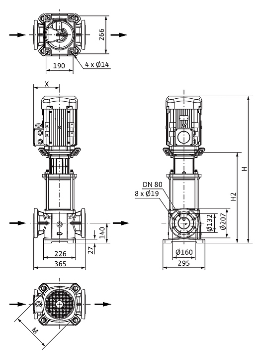 Центробежный насос Wilo HELIX FIRST V 5204/2-5/16/E/KS/400-50 - фото №2