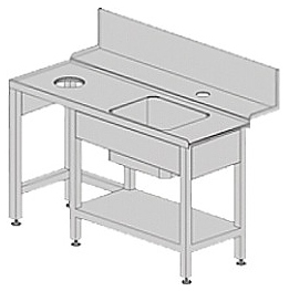 Стол для посудомоечной машины Kromo K8-DX правый - фото №1