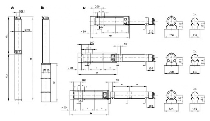 Скважинный погружной насос Wilo Sub TWU 4-0427-C-QC DM - фото №2