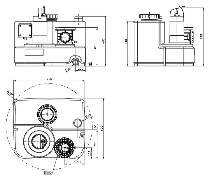 Напорная установка Wilo DrainLift SANI-M.12T/4C - фото №2