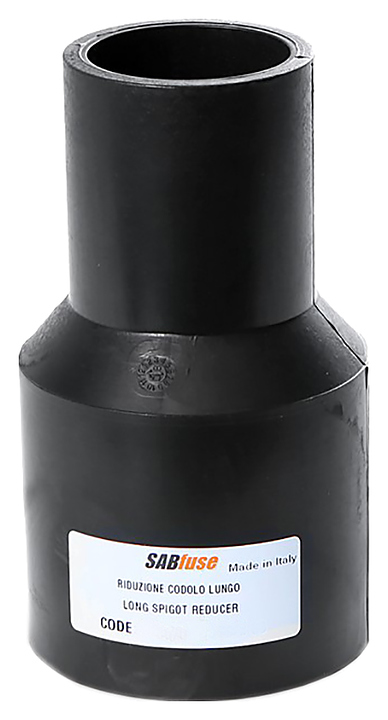 Фитинг SABfuse для труб ПНД переход литой длинный PN16 SDR11 PE100 D160х110 - фото №1