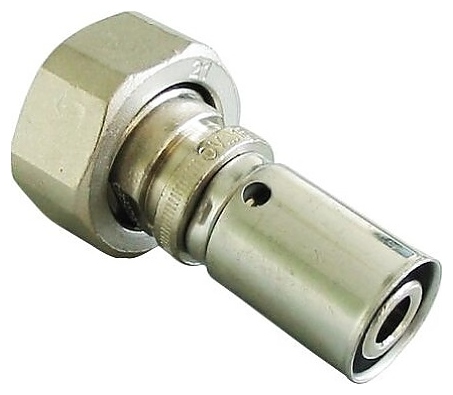 Пресс-соединение Oventrop Cofit P 1512163, PN 10, 16х2 мм - G 3/4 (НГ), никелированная бронза - фото №1