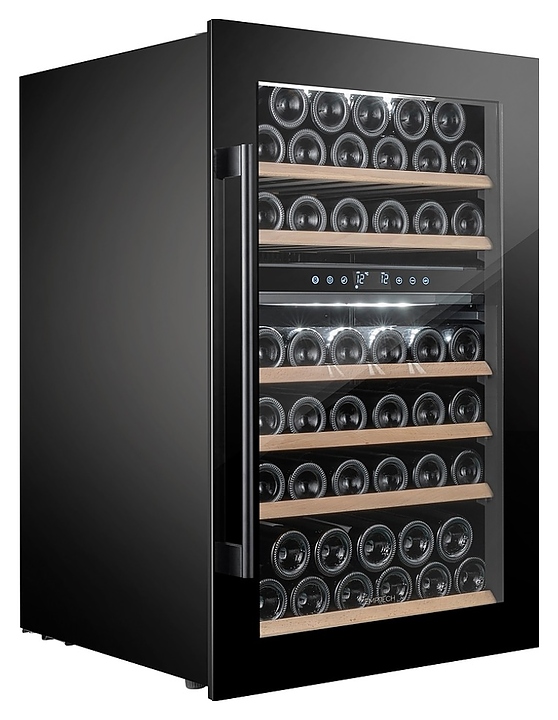 Винный шкаф Temptech Oslo OZ90DB двухзонный черный - фото №2