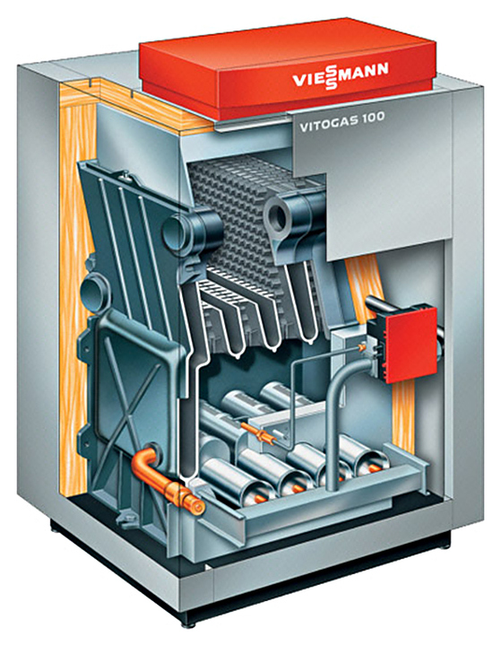 Напольный газовый одноконтурный котел VIESSMANN Vitogas 100-F Vitotronic 100/KC4B 48 kW - фото №2