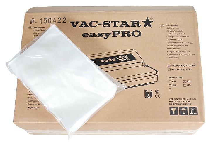 Пакеты вакуумные тисненые VAC-STAR ST160250 (160х250 мм) - фото №1