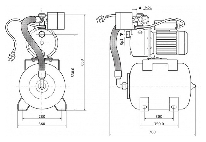 Насосная станция Wilo HWJ 203 EM-50/2 - фото №2