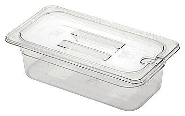 Крышка для гастроемкости MACO 8602-N GN 1/3 (325х176) с отверстием для ложки, поликарбонат - фото №1