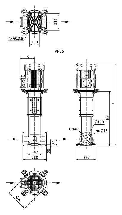 Центробежный насос Wilo Helix V 1002-1/25/E/S/230-50 - фото №2