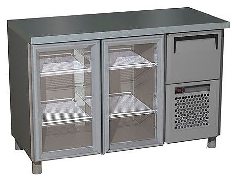 Стол холодильный для кофемашин Carboma T57 M2-1-G X7 0430-1(2)9 (BAR-250С) - фото №1