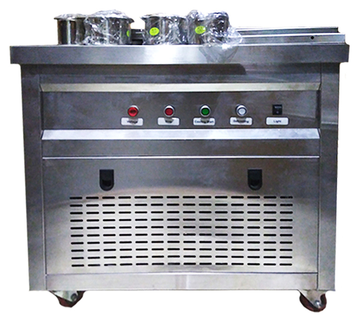Фризер для жареного мороженого Foodatlas KCB-1Y (контейнеры, стол для топпингов, система контроля температуры) - фото №2