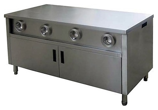 Стол-тумба с диспенсерами для стаканов Restoinox СПЗРД4-10/7-Б - фото №1