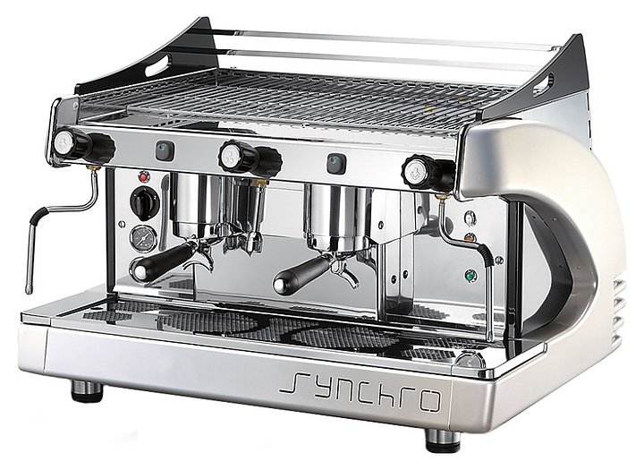 Кофемашина Royal Synchro 2GR Semiautomatic Boiler 11LT серебристая - фото №1