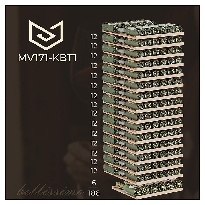 Винный шкаф MEYVEL MV171-KBT1 - фото №7