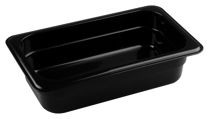 Гастроемкость Gastromix  GQ-PP013-PP GN 1/4-65 (265х162х65) полипропилен черная - фото №1