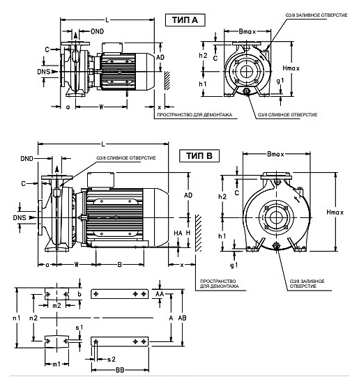 Центробежный насос Lowara NSCS 100-250/750/W25VCC4 - фото №2