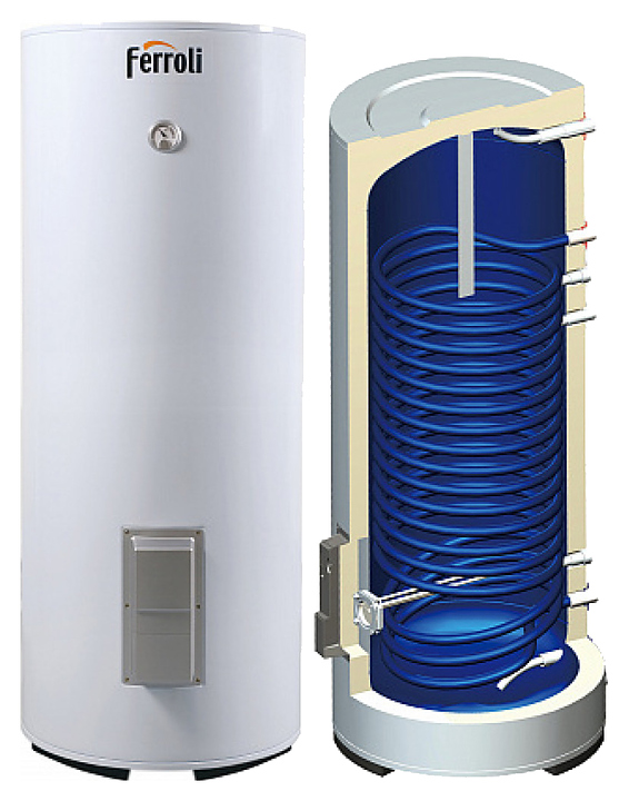 Комбинированный водонагреватель косвенного нагрева Ferroli Ecounit F 150 1C - фото №1