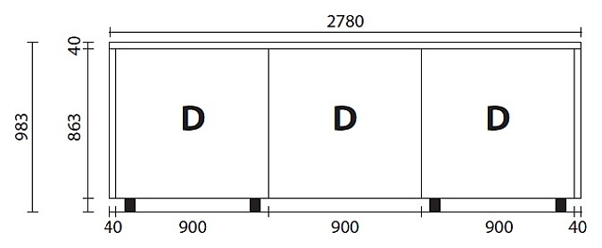 Нижняя панель Expo P-CD3 цвета RAL20 - фото №3