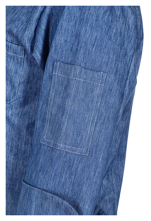 Клён Куртка шеф-повара премиум джинсовая рукав длинный с манжетом 00012, набор из 5 штук - фото №6