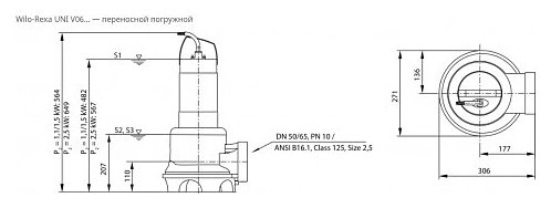 Фекальный насос Wilo REXA UNI V06B/M11-523/A - фото №2