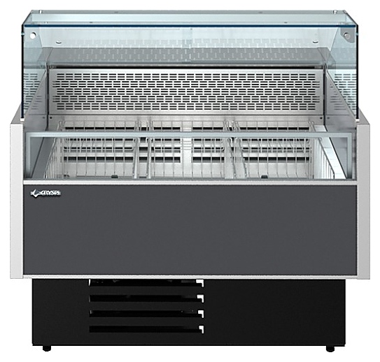 Витрина морозильная CRYSPI Sonata Quadro M 1200 LED (с боковинами) - фото №2