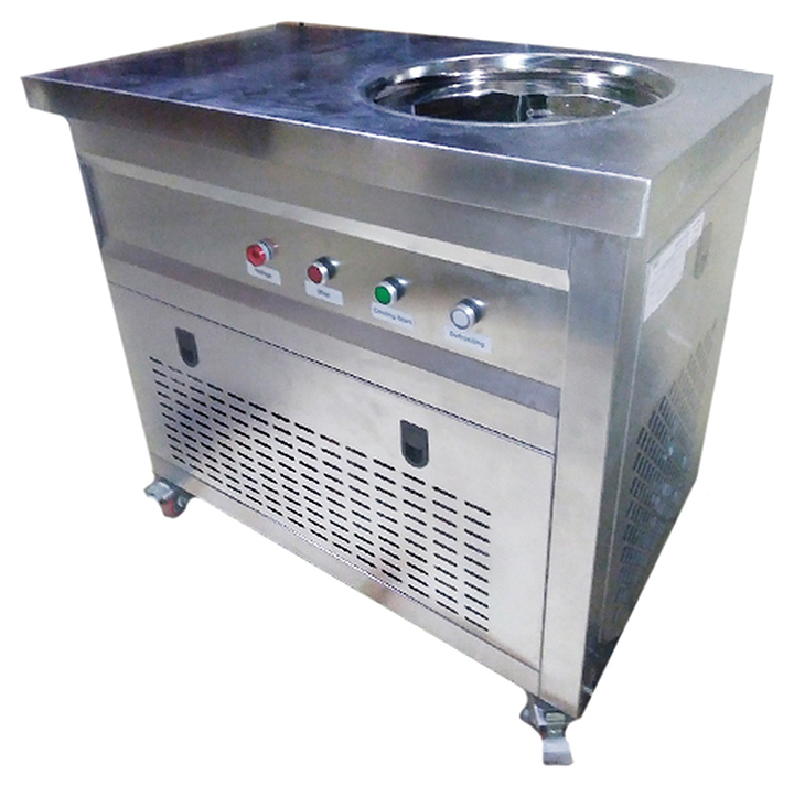 Фризер для жареного мороженого Foodatlas KCB-1Y (контейнеры, стол для топпингов, система контроля температуры) - фото №1