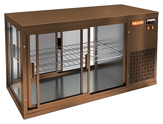 Витрина холодильная HICOLD VRL T 1300 R Bronze - фото №1