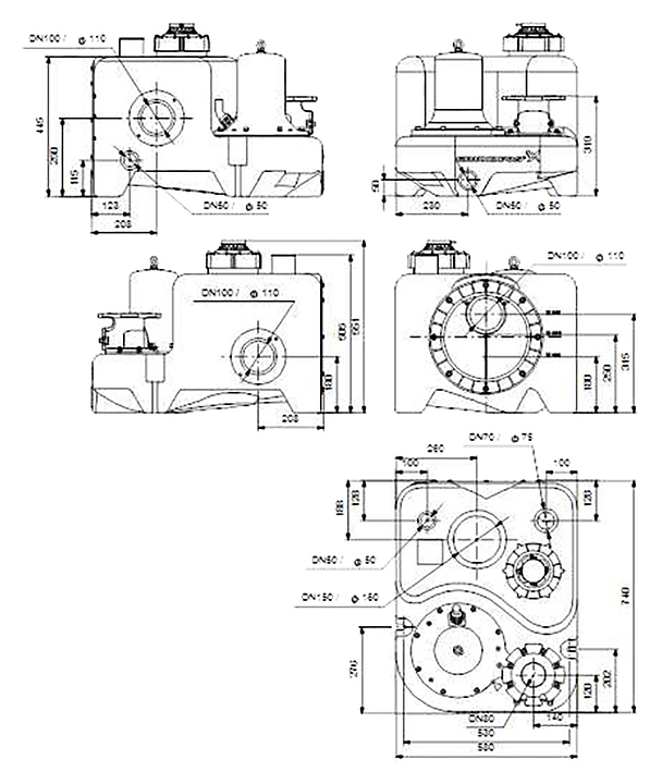 Канализационная установка Grundfos Multilift M.32.3.2 3x400V 10m - фото №2