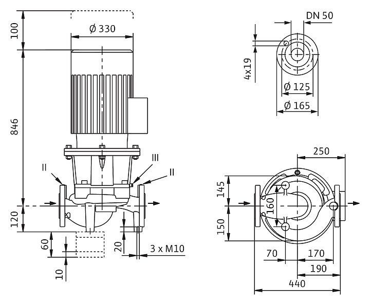 Циркуляционный насос Wilo CronoLine-IL 50/220-15/2 - фото №2