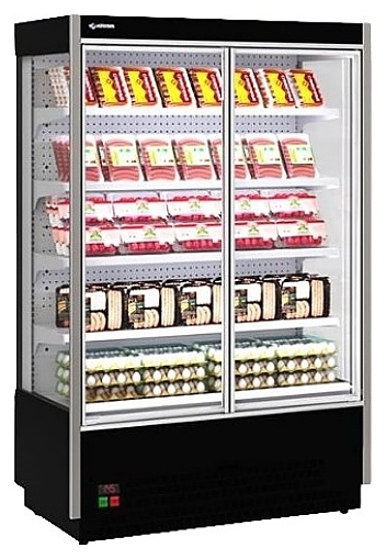 Горка холодильная CRYSPI SOLO L7 DG 2500 (без боковин, с выпаривателем) - фото №2