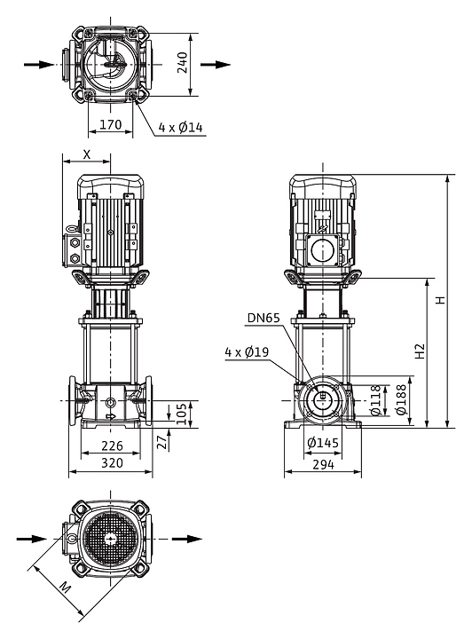 Центробежный насос Wilo HELIX FIRST V 3604-5/16/E/S - фото №2