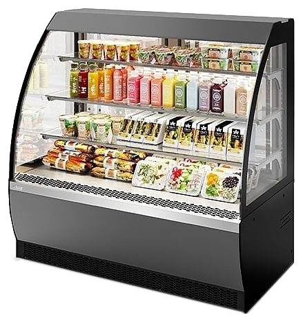 Витрина кондитерская Chilz VETE OFT 130 серый матовый, шлифованная нержавейка - фото №1