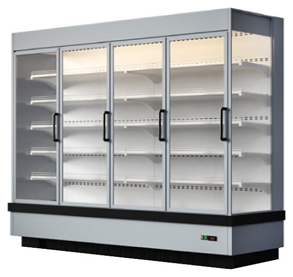 Горка холодильная ENTECO MASTER ВИЛИЯ СUBE RD 250П ВCн-6.0-41 (встроенный агрегат) с распашными дверьми - фото №1