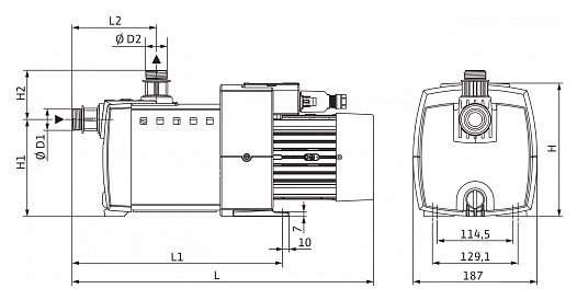 Насосная установка Wilo HiMulti 3-23 - фото №2
