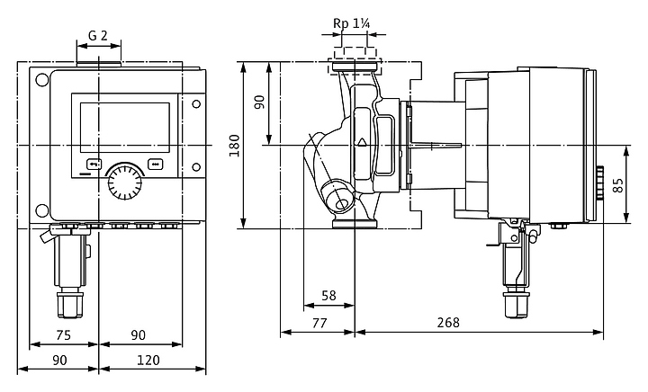 Циркуляционный насос Wilo Stratos MAXO-Z 30/0,5-12 PN 16 - фото №2