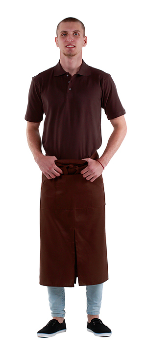 Клён Футболка-поло мужская коричневая с коротким рукавом, набор из 5 штук - фото №1