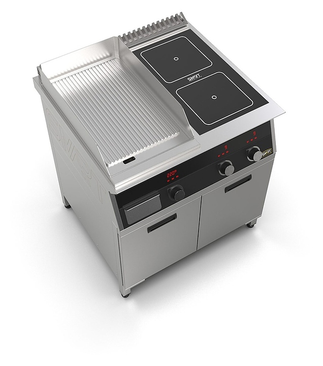 Плита индукционная комбинированная SMART INDUCTION K74-5RKB (с грилем) - фото №5